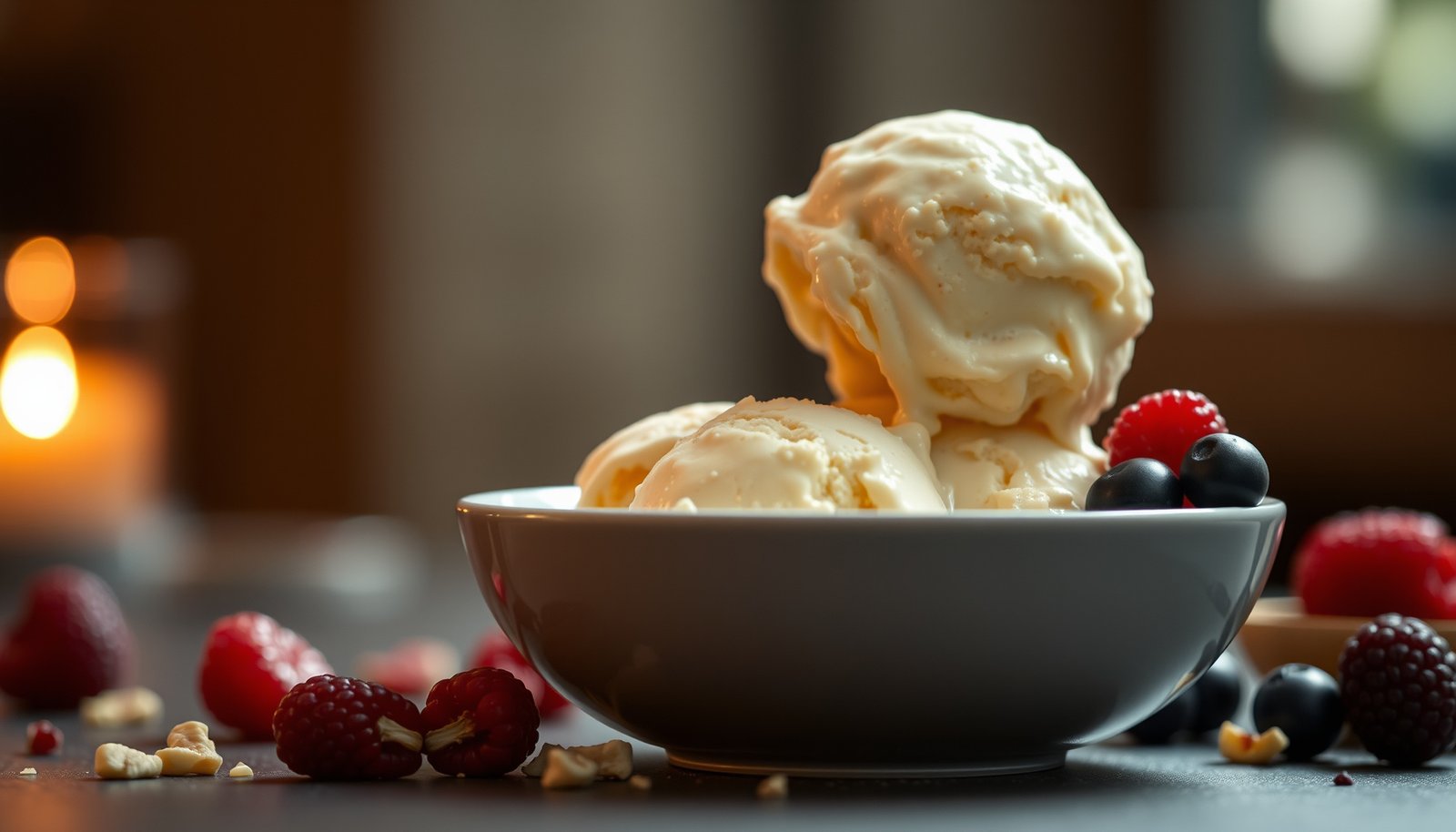 A variety of keto ice cream flavors showcasing low-carb ingredients and toppings.