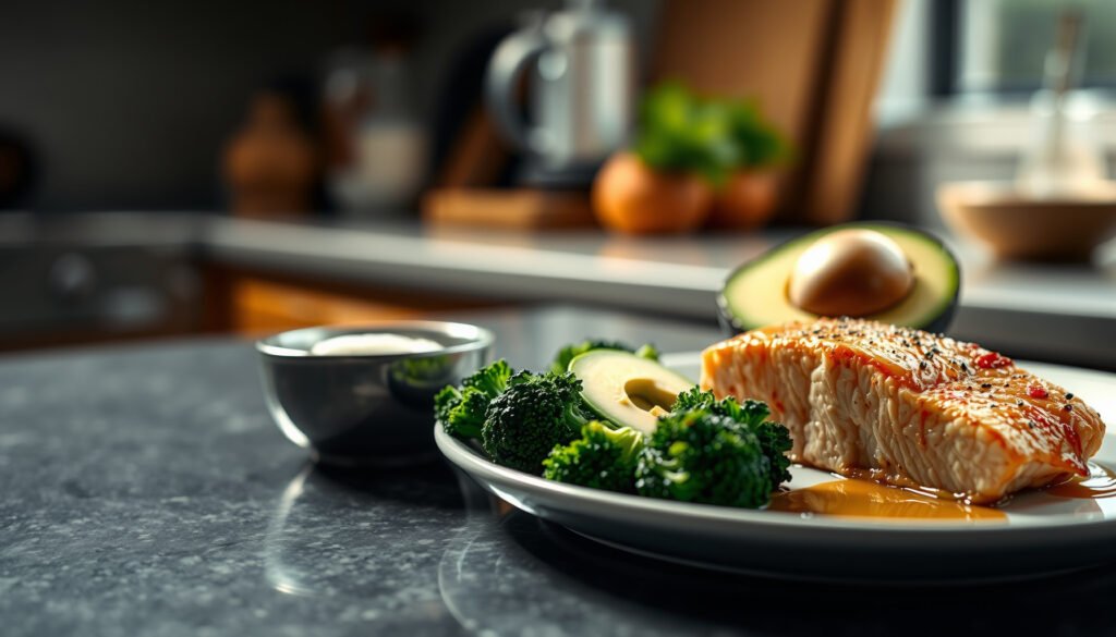 Keto diet overview with a focus on no sugar and low-carb eating principles.