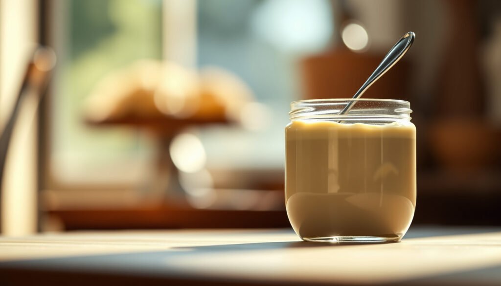 A jar of mayonnaise with keto-friendly ingredients, illustrating its use in a low-carb diet.
