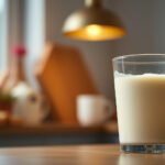 A glass of milk with keto diet foods, exploring if milk fits into a keto lifestyle.