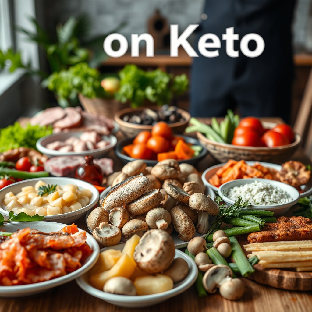 A variety of mushrooms showcasing their keto-friendly qualities for a low-carb diet.
