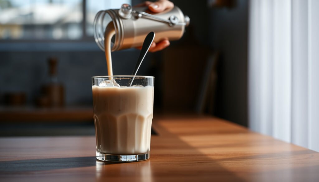 A protein shake with keto-friendly ingredients, exploring if protein shakes fit into a ketogenic diet.