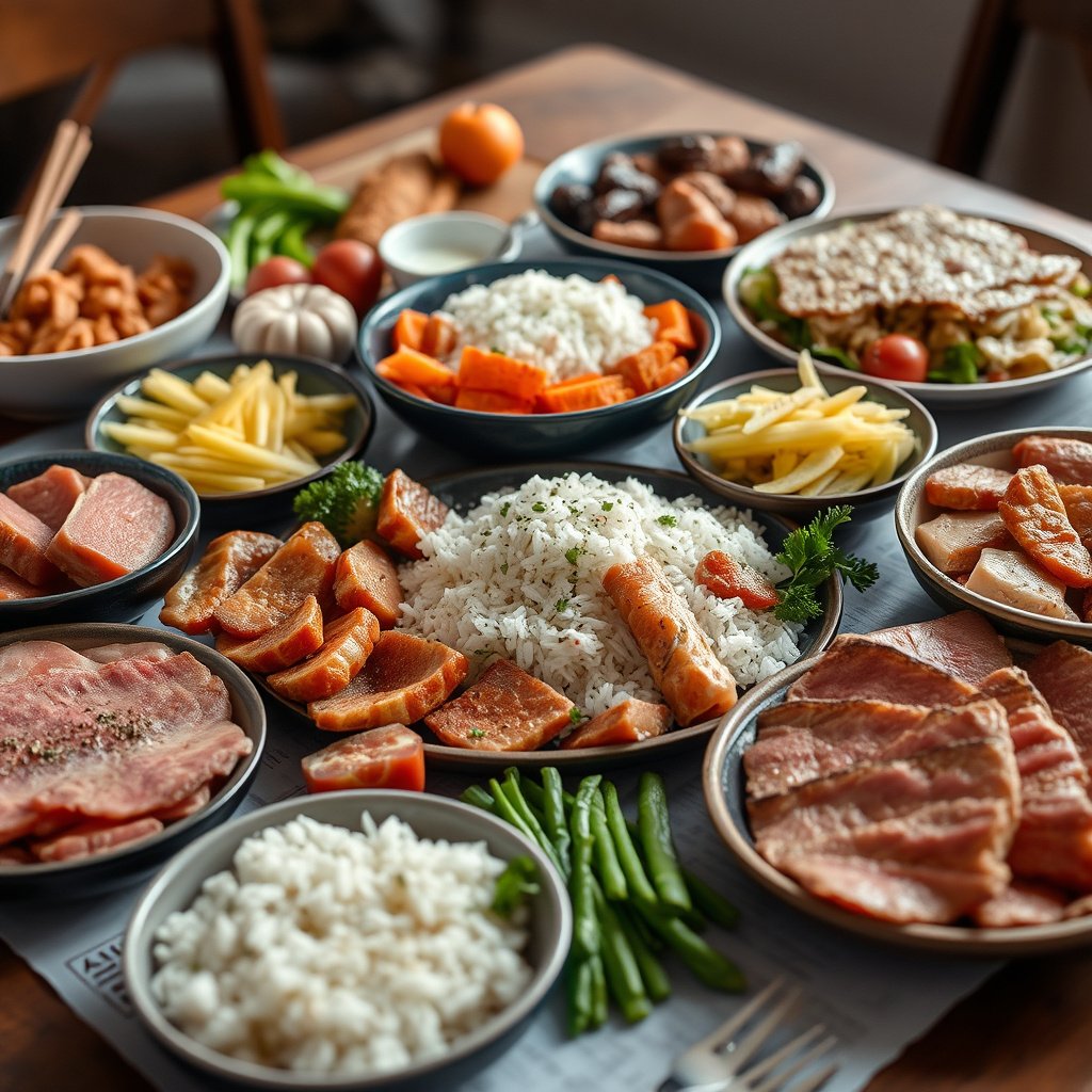 A bowl of rice with keto diet ingredients, exploring if rice can fit into a ketogenic lifestyle.