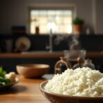 A bowl of rice with a keto diet label, exploring rice consumption on a ketogenic diet.