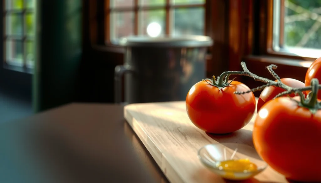 Fresh tomatoes displayed with keto diet text, exploring their role in low-carb eating.