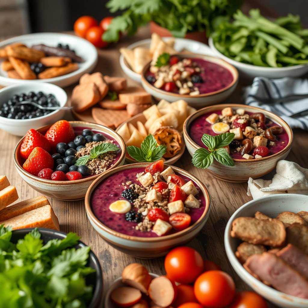 A colorful acai bowl with fruits and granola, highlighting why they are often not suitable for a keto diet.
